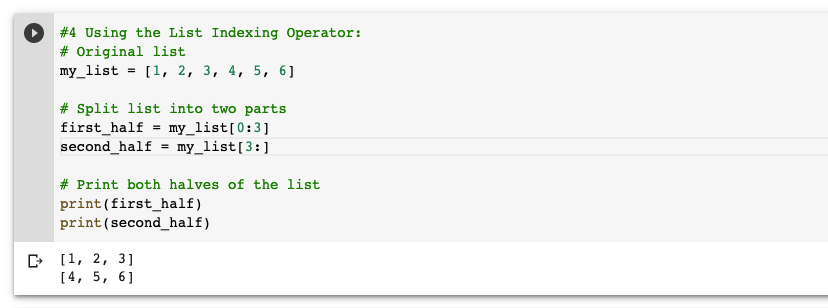 Split-List-in-Python-Using-List-Indexing-Operator